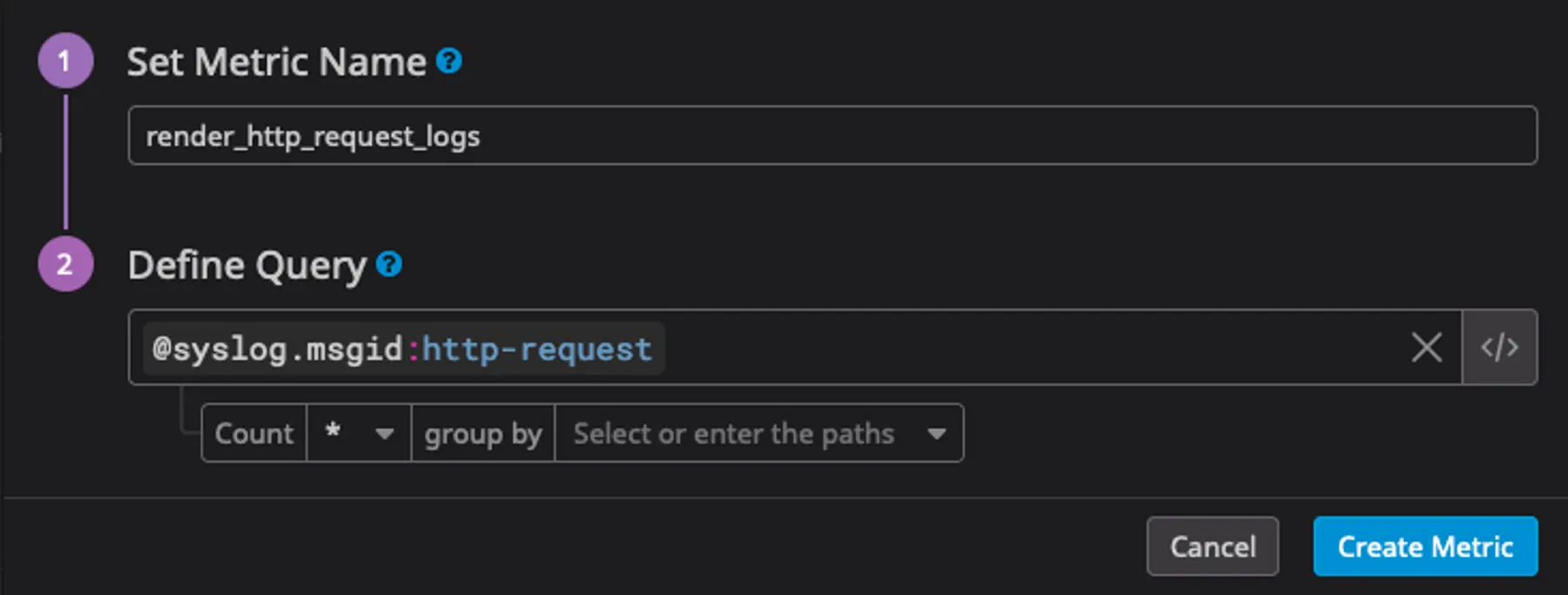 Selecting in Datadog