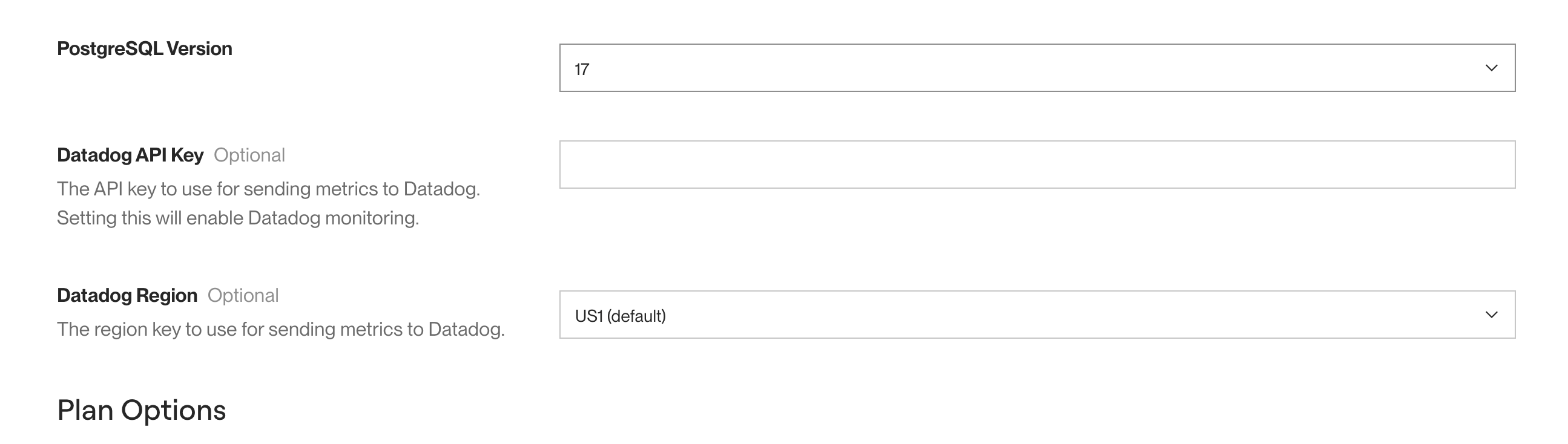 Add Datadog for new databases