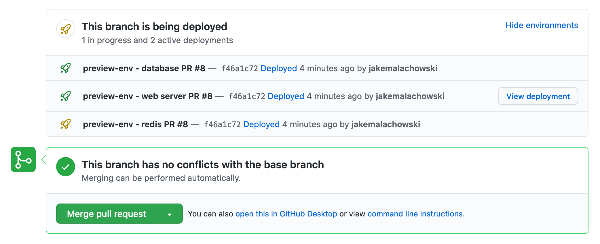 preview environment deployment