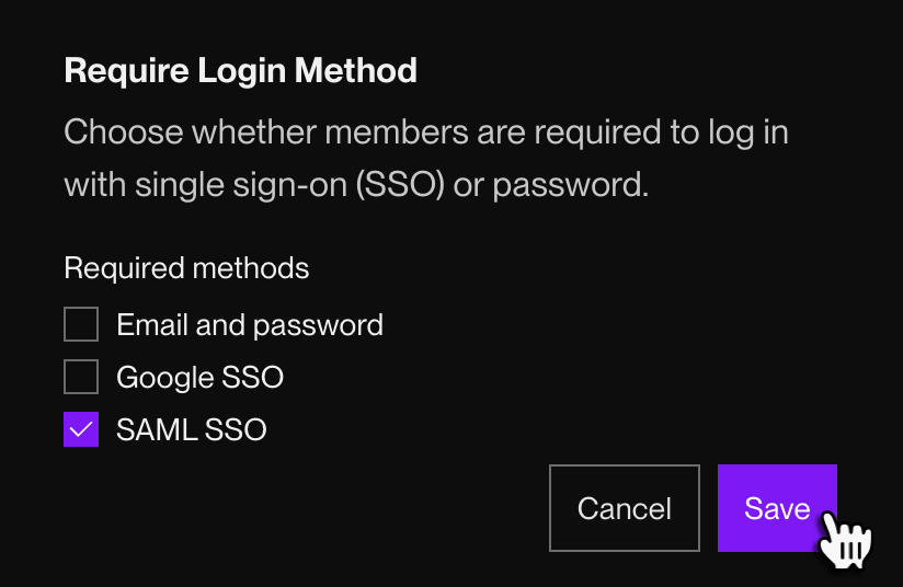 Requiring SSO login in the Render Dashboard