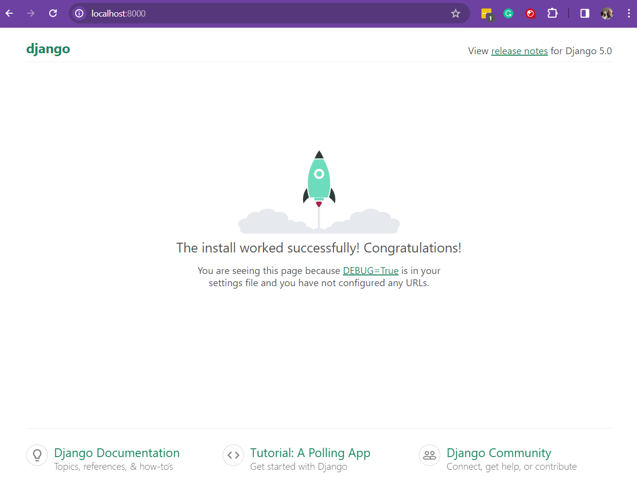 Django Successful Installation